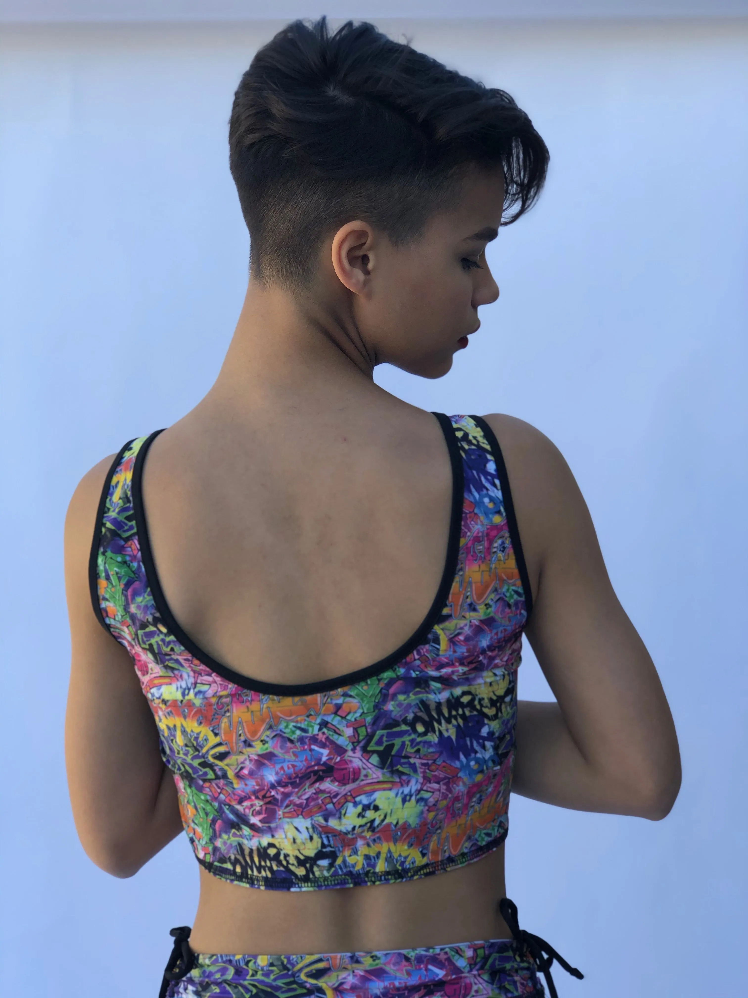 SPORTS BRA BRALET GRAFFITI/ BUNS OF STEEL