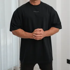 Sports Shirt Cotton Black - Wide Fit