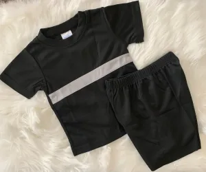 Sports Shorts and T-Shirt Set - Black