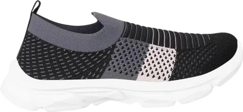 SPRENGE Casual Sneaker Running Shoes for Boys & Girls Black Grey