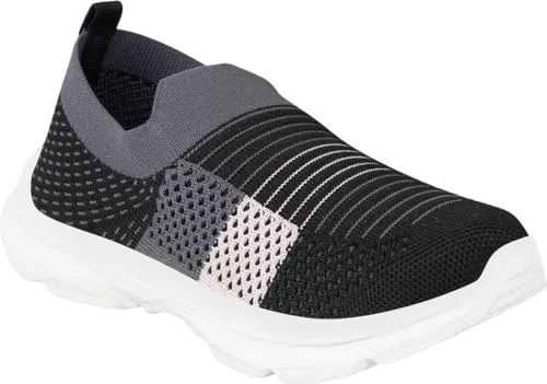 SPRENGE Casual Sneaker Running Shoes for Boys & Girls Black Grey