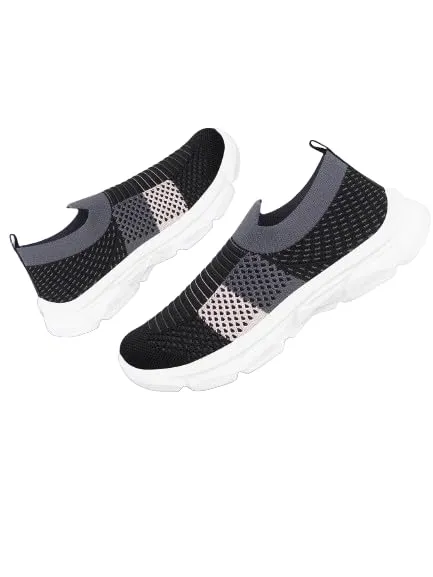 SPRENGE Casual Sneaker Running Shoes for Boys & Girls Black Grey