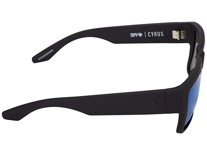 Spy Cyrus Soft Matte Black - Happy Dark Gray Green Polar with Dark Blue Spectra Mirror