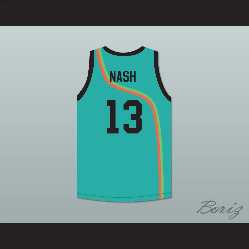 Steve Nash 13 Roswell Rayguns Teal Basketball Jersey