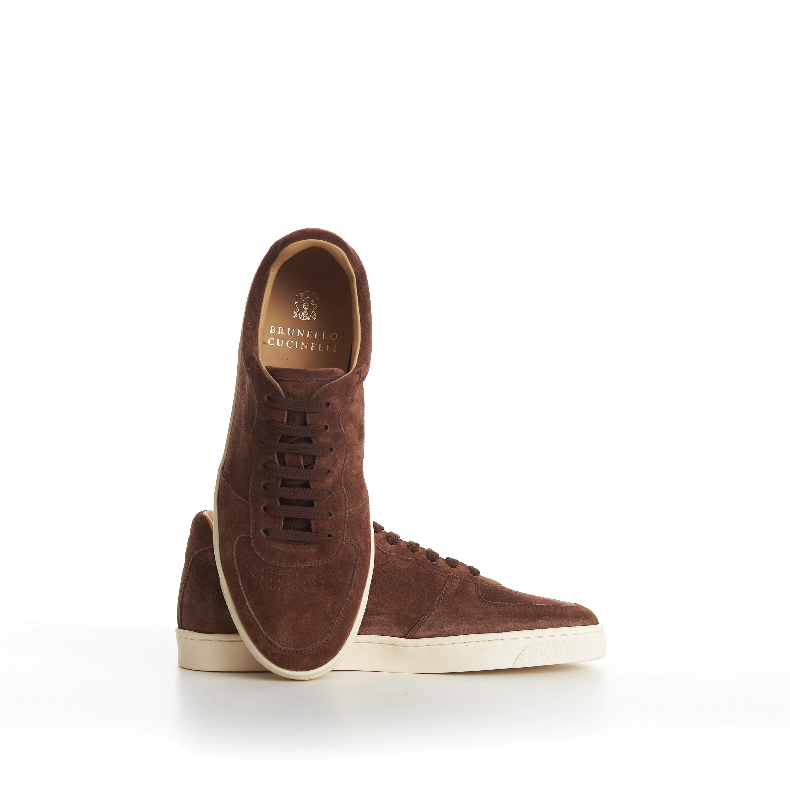 Suede Sneakers With Natural Rubber Sole