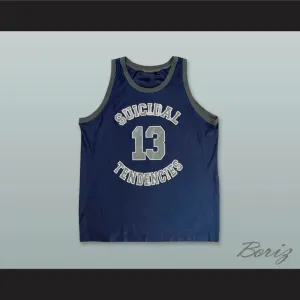 Suicidal Tendencies 13 Navy Blue Basketball Jersey