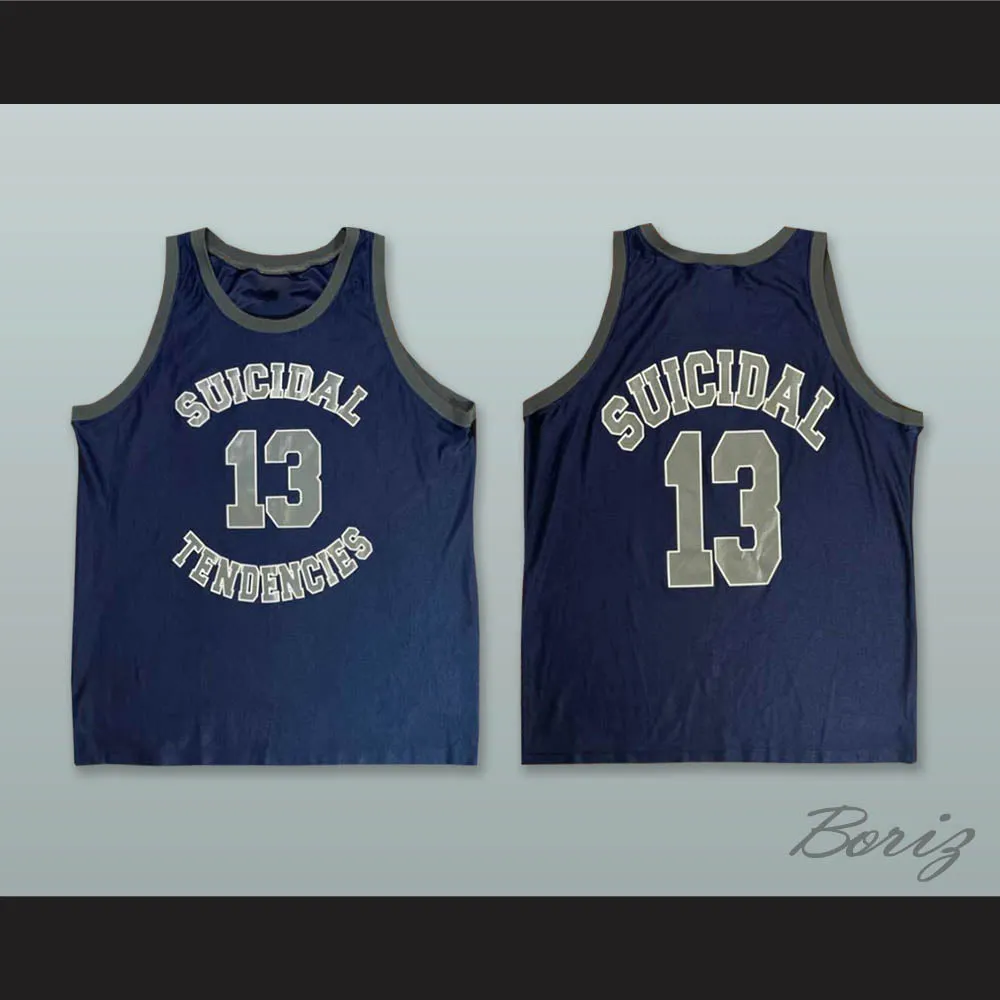 Suicidal Tendencies 13 Navy Blue Basketball Jersey
