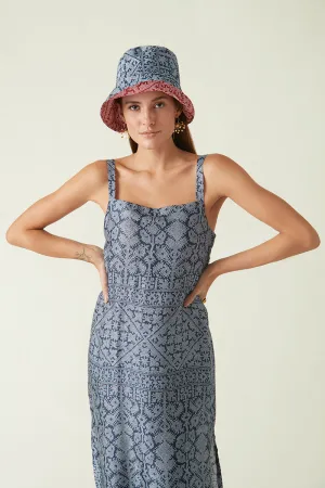 Summer Hat Cotton Satin Berkah Printed-Java E2-Fashion Edit-JV-HAT-04-Payal Pratap