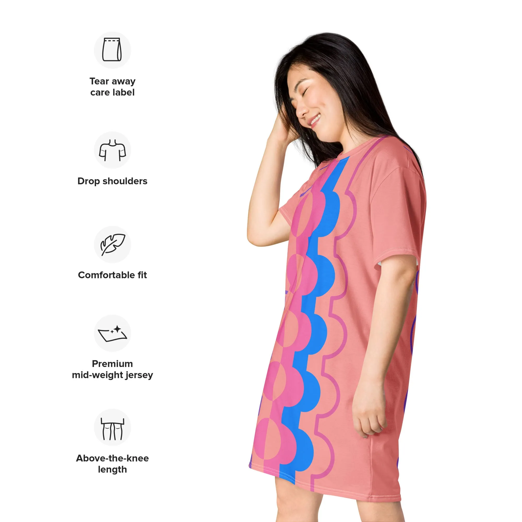 T-shirt Dress, Mid Century Pastel