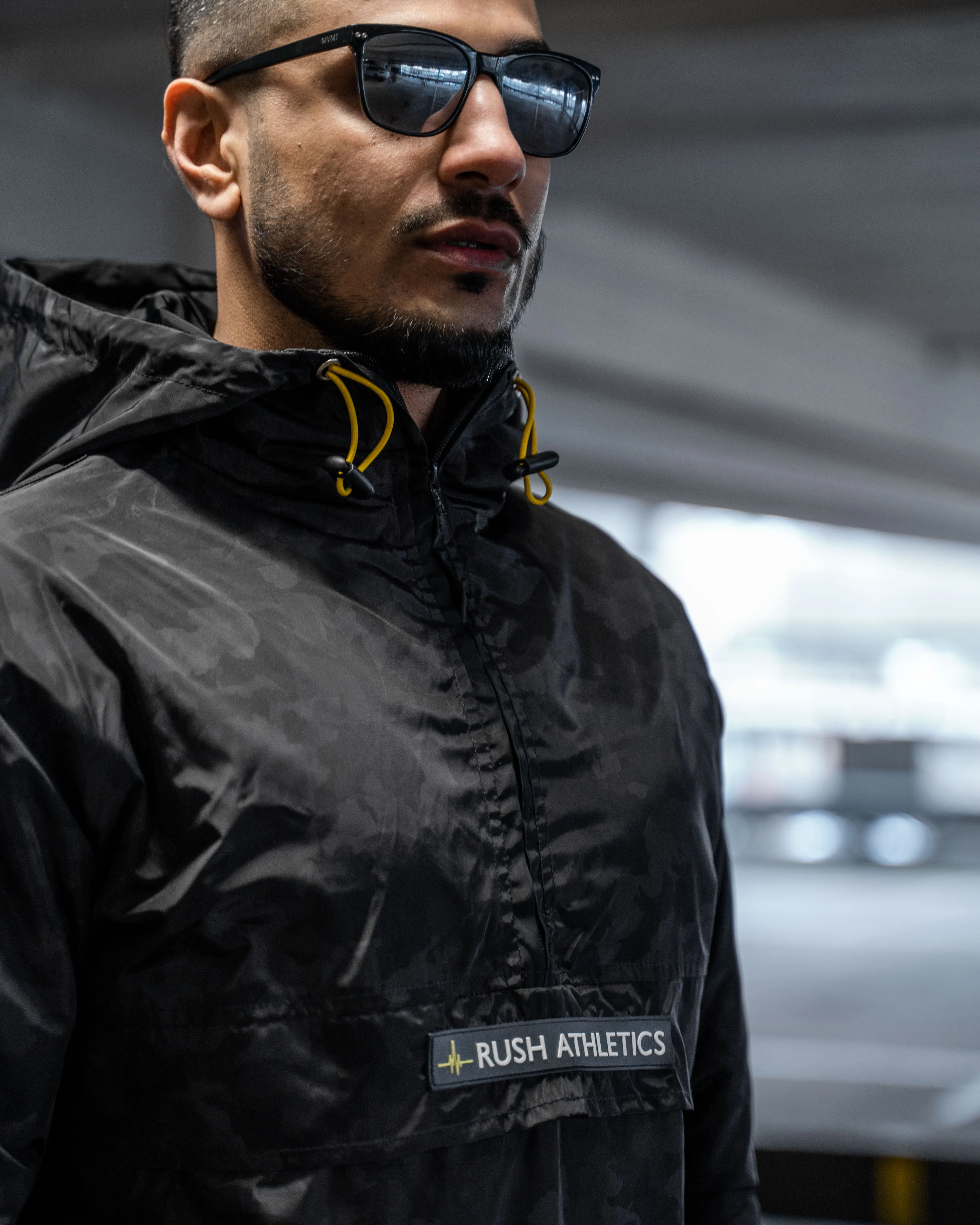 TACTICAL WINDBREAKER | STEALTH BLACK CAMO