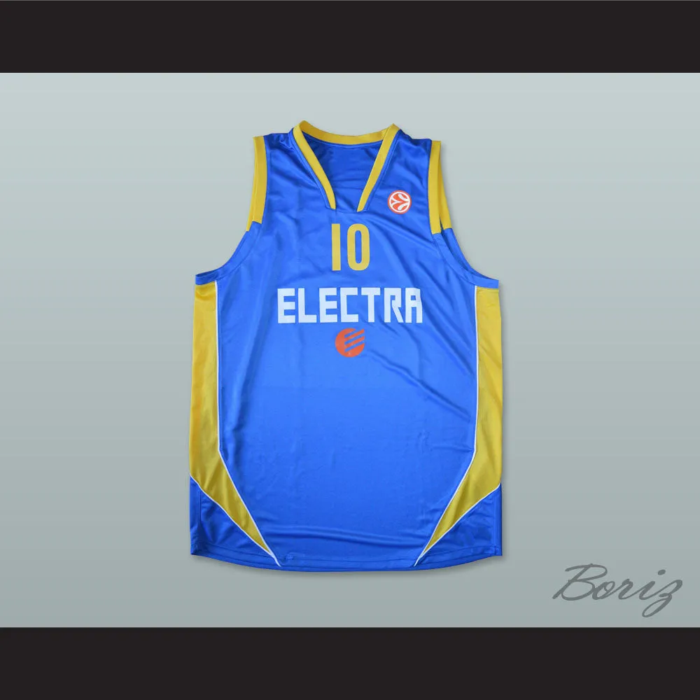 Tal Burstein 10 Maccabi Tel Aviv Israel Basketball Jersey