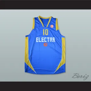 Tal Burstein 10 Maccabi Tel Aviv Israel Basketball Jersey