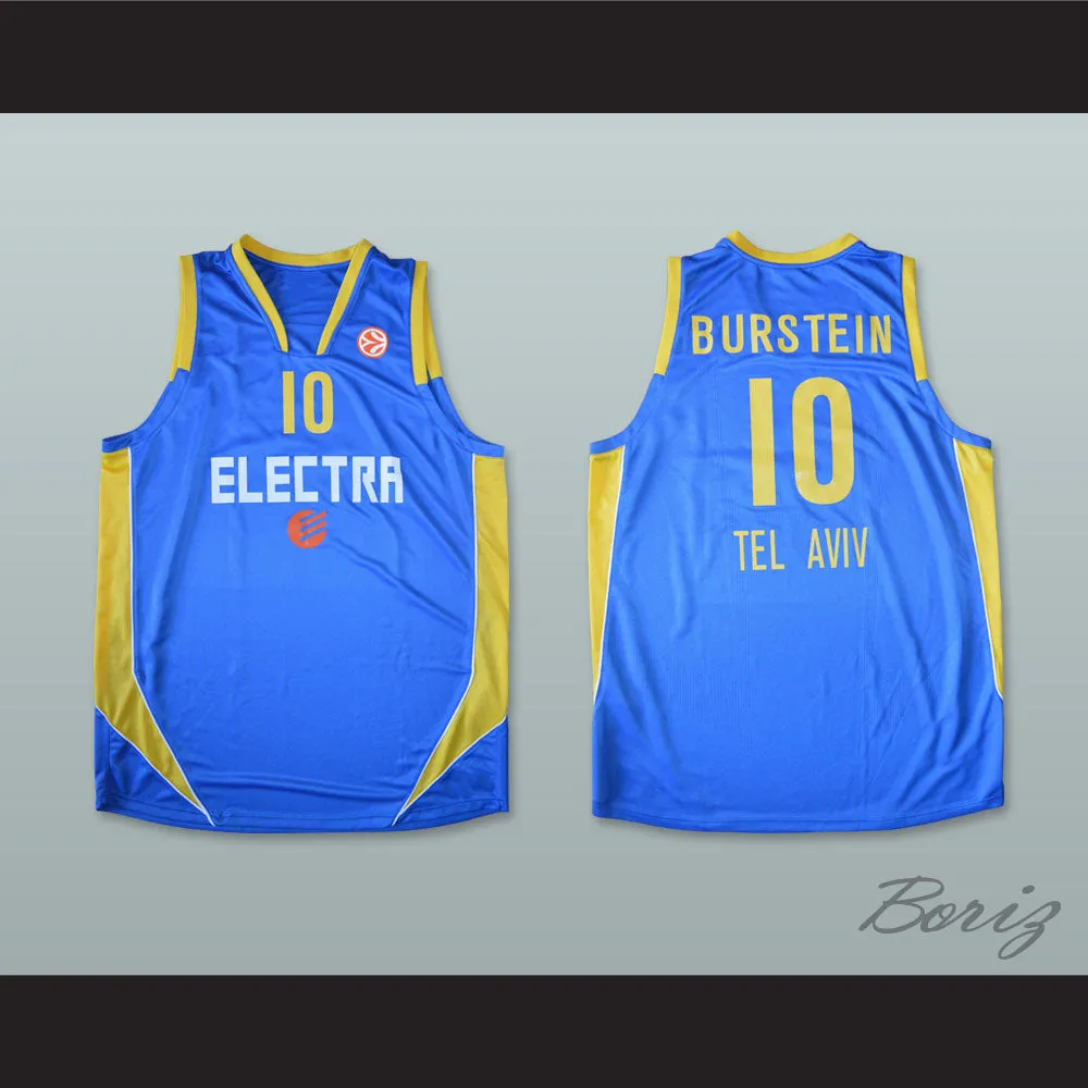 Tal Burstein 10 Maccabi Tel Aviv Israel Basketball Jersey