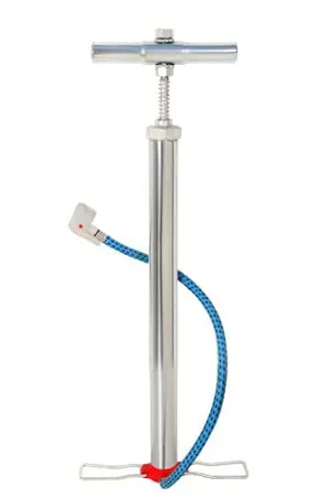 Target20 High Pressure Steel Bicycle Air Pump Tyre Inflator Compressor Cycle Pump for Cycles, Toys Delux BCP Chrome - Silver