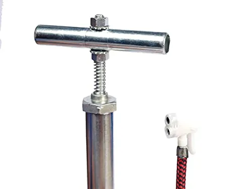 Target20 High Pressure Steel Bicycle Air Pump Tyre Inflator Compressor Cycle Pump for Cycles, Toys Delux BCP Chrome - Silver