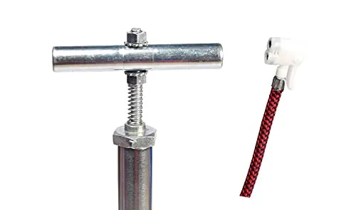 Target20 High Pressure Steel Bicycle Air Pump Tyre Inflator Compressor Cycle Pump for Cycles, Toys Delux BCP Chrome - Silver