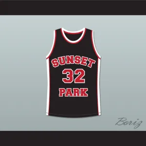 Terrence Howard Spaceman 32 Sunset Park Black Basketball Jersey