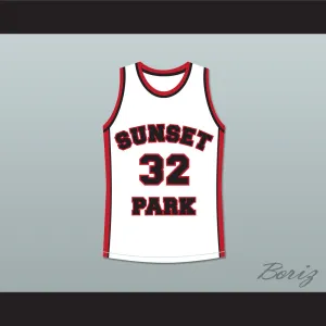 Terrence Howard Spaceman 32 Sunset Park White Basketball Jersey