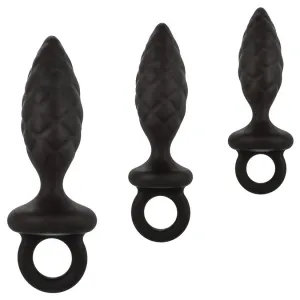Textured Silicone Loop Handle Anal Plug Kit