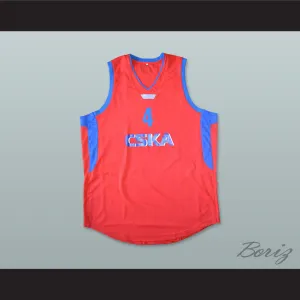 Theo Papaloukas 4 CSKA Moscow Basketball Jersey