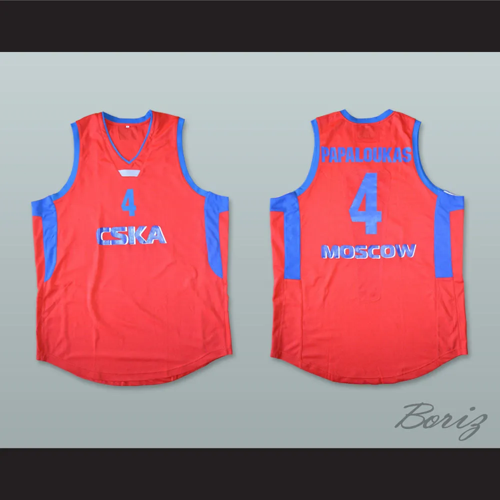 Theo Papaloukas 4 CSKA Moscow Basketball Jersey