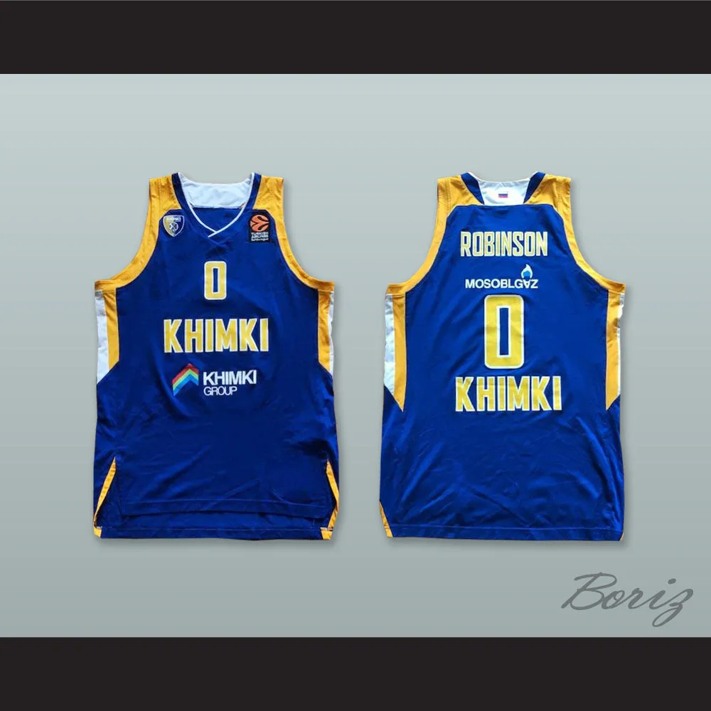 Thomas Robinson 0 BC Khimki Moscow Russia Blue Basketball Jersey