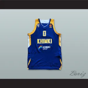 Thomas Robinson 0 BC Khimki Moscow Russia Blue Basketball Jersey