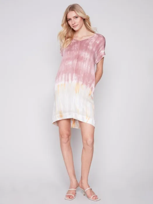 Tie Dye Dolman Sleeve Dress