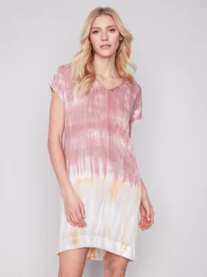 Tie Dye Dolman Sleeve Dress