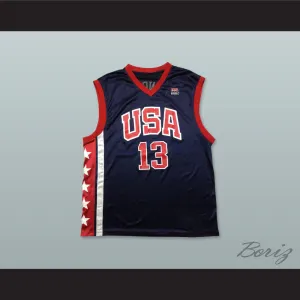 Tim Duncan 13 USA Team Away Basketball Jersey