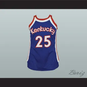 Tom Owens 25 Kentucky Colonels Blue Basketball Jersey