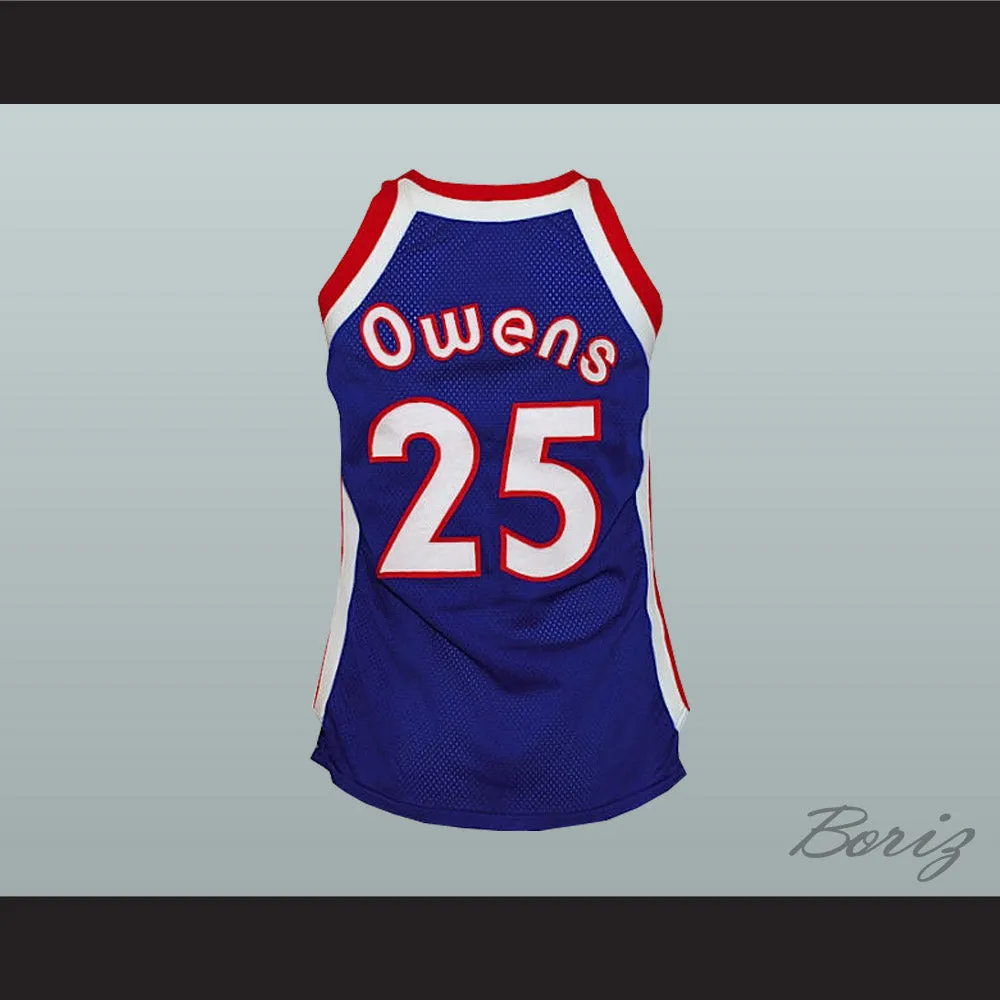 Tom Owens 25 Kentucky Colonels Blue Basketball Jersey