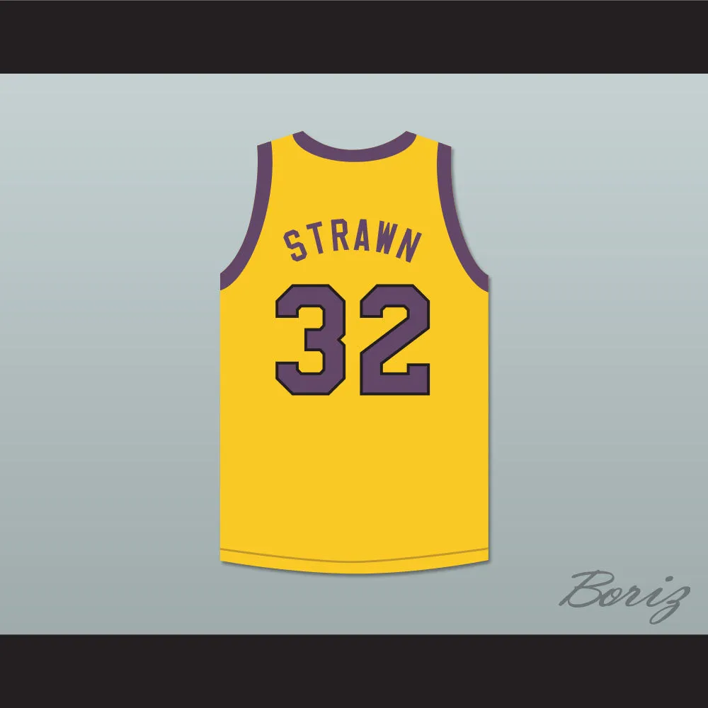 Tommy Strawn 32 Yellow Basketball Jersey Martin