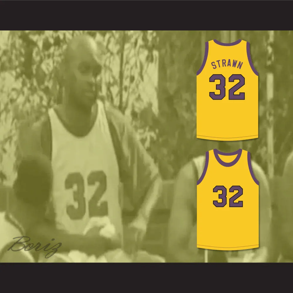 Tommy Strawn 32 Yellow Basketball Jersey Martin