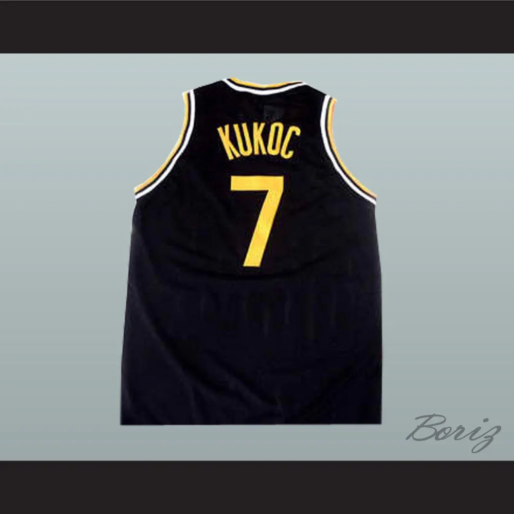 Toni Kukoc 7 Jugoplastika Black Basketball Jersey