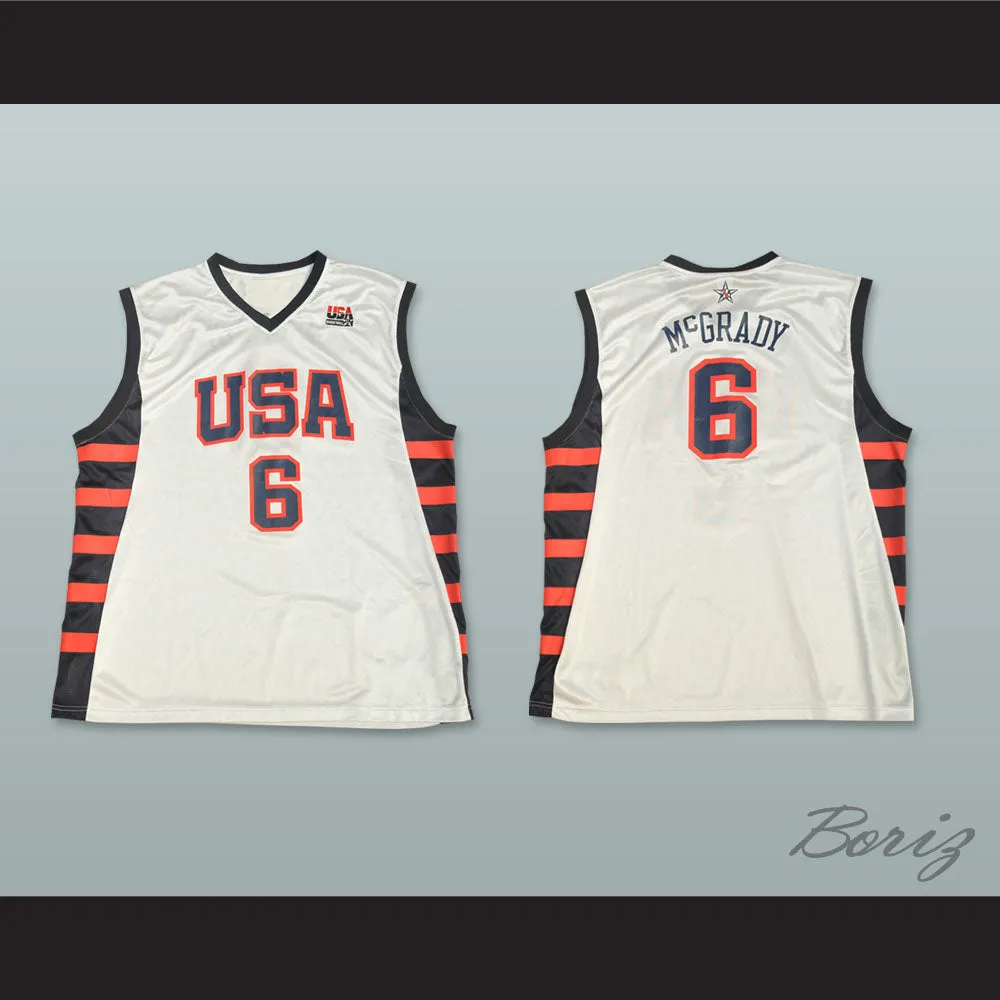 Tracy McGrady 6 Team USA White Basketball Jersey