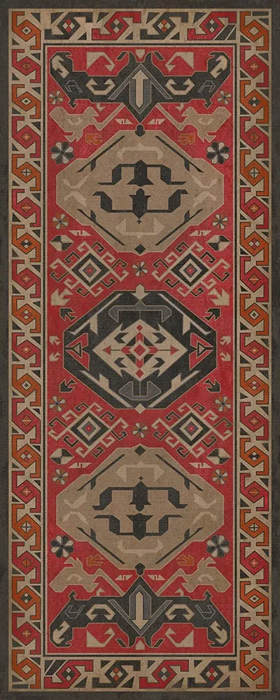 Traditional Williamsburg "All Spice" Vinyl Floorcloth - Spicher & Co.