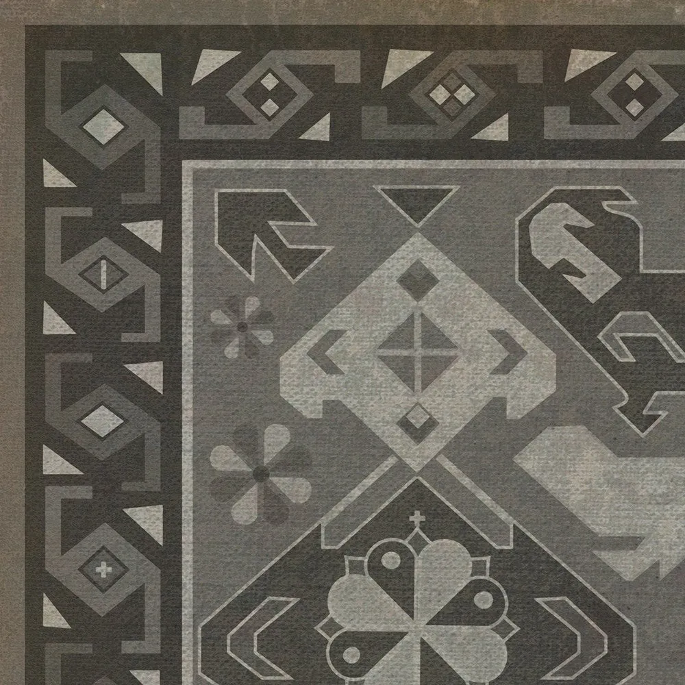 Traditional Williamsburg "Poppy Seed" Vinyl Floorcloth - Spicher & Co.