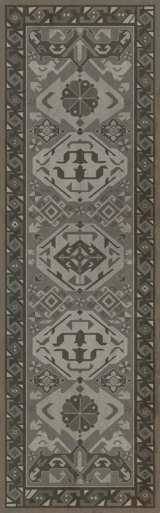 Traditional Williamsburg "Poppy Seed" Vinyl Floorcloth - Spicher & Co.