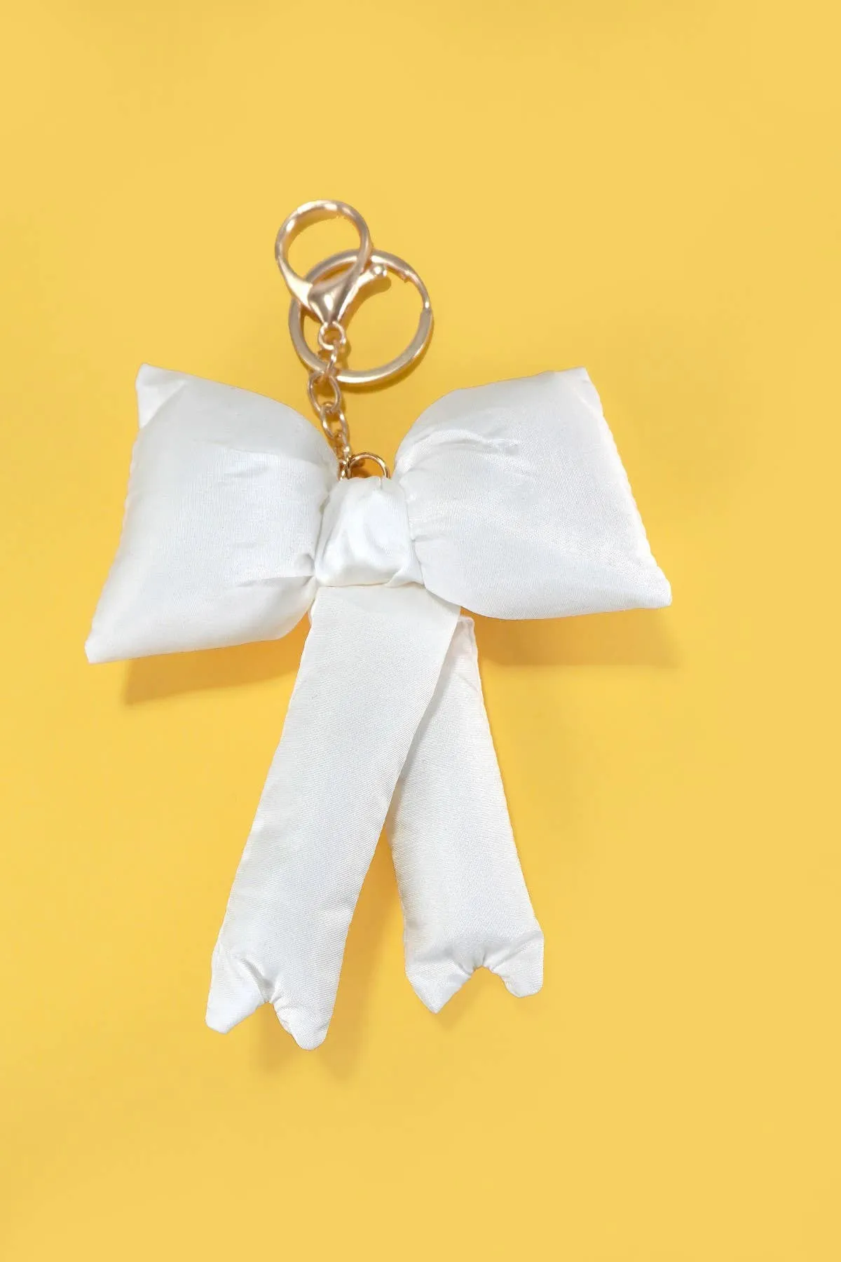 TRENDING PUFFY BOW RIBBON BAG CHARM KEYCHAIN