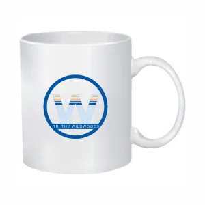 TRI the WILDWOODS Mug - 12 oz White - Logo
