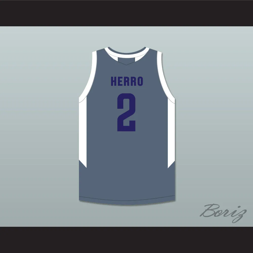 Tyler Herro 2 Wisconsin Playground Basketball Dark Gray Basketball Jersey