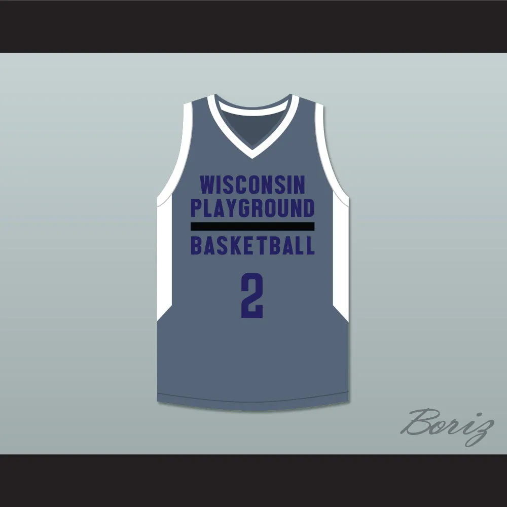 Tyler Herro 2 Wisconsin Playground Basketball Dark Gray Basketball Jersey