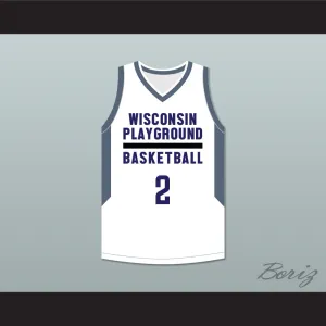 Tyler Herro 2 Wisconsin Playground Basketball White Basketball Jersey