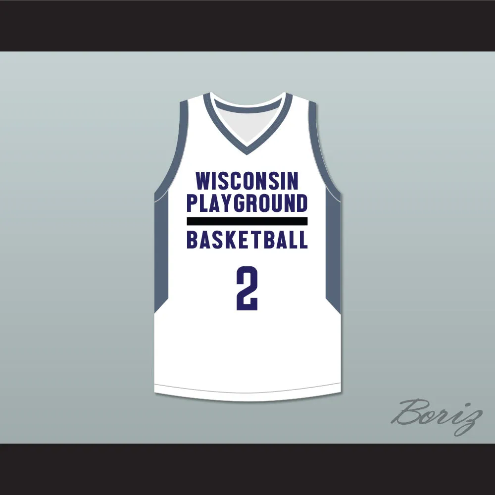 Tyler Herro 2 Wisconsin Playground Basketball White Basketball Jersey