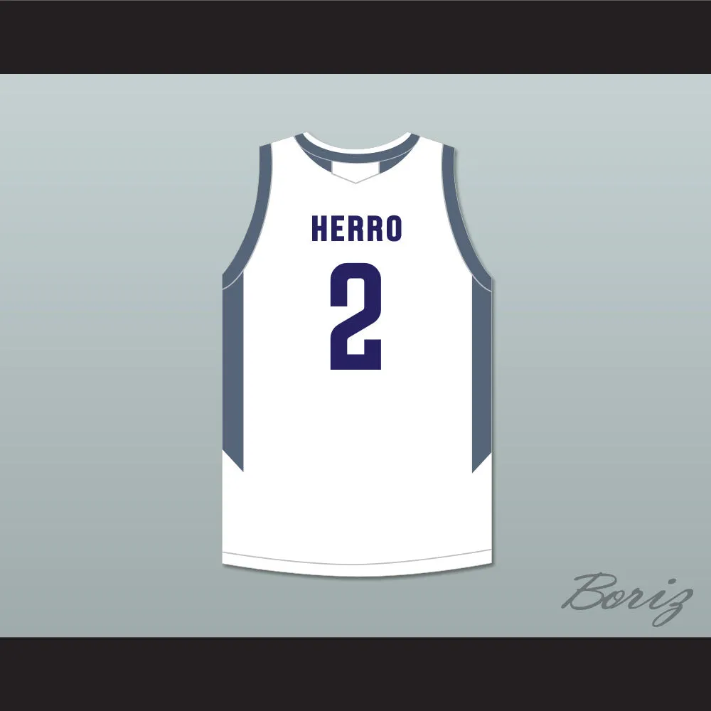 Tyler Herro 2 Wisconsin Playground Basketball White Basketball Jersey