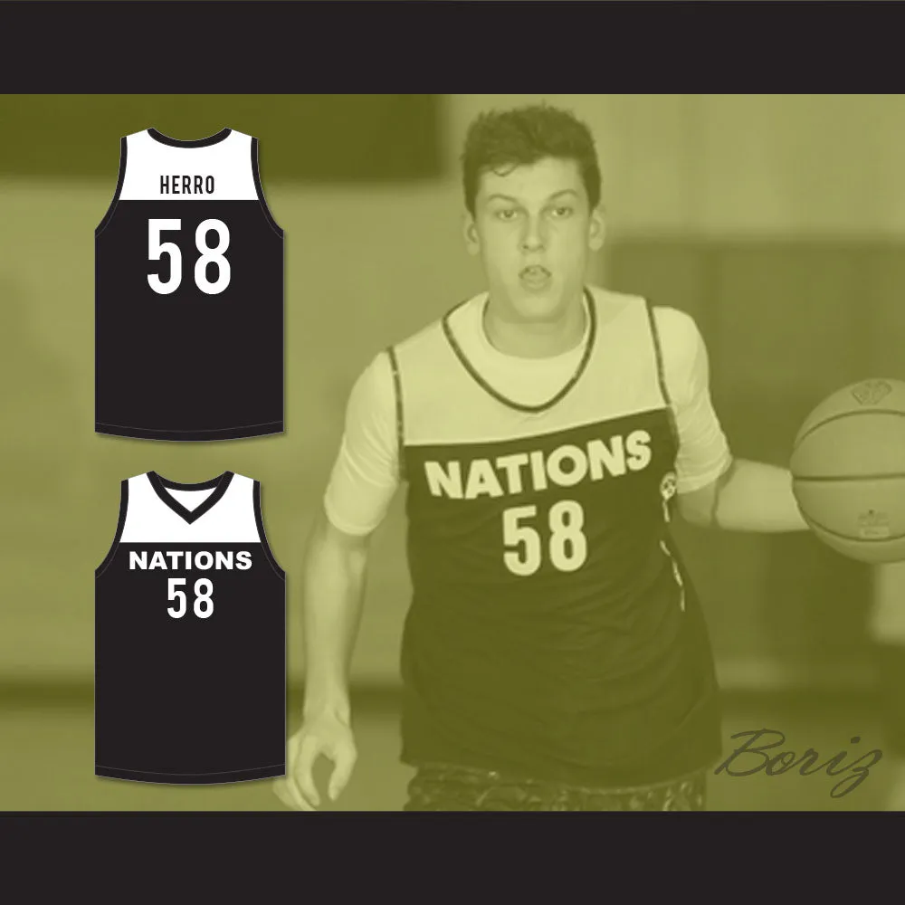Tyler Herro 58 Nations Black Basketball Jersey
