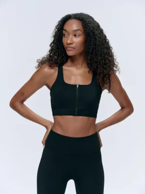 Ultimate Zip Front Bra - Black