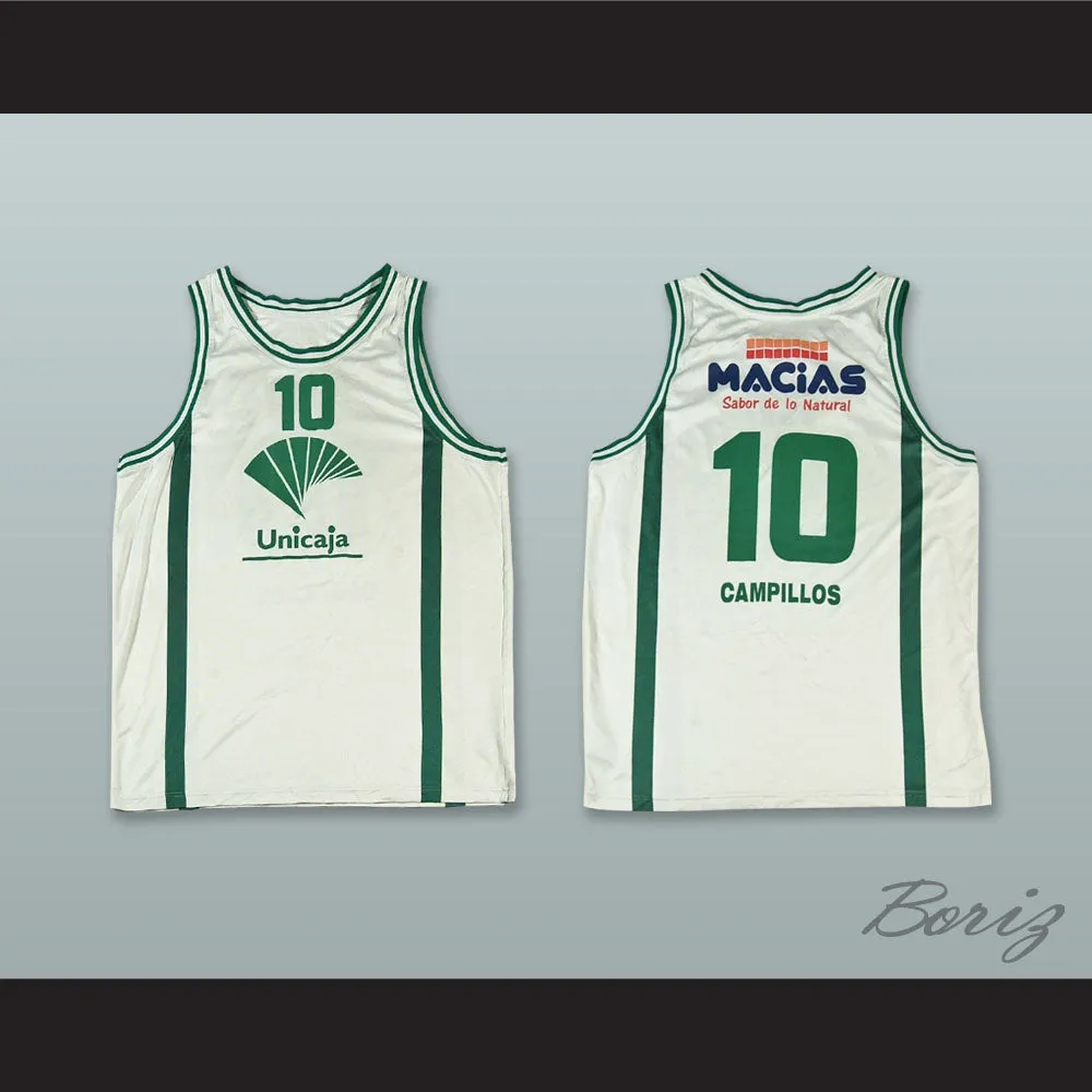 Unicaja Baloncesto Malaga Spain 10 White Basketball Jersey