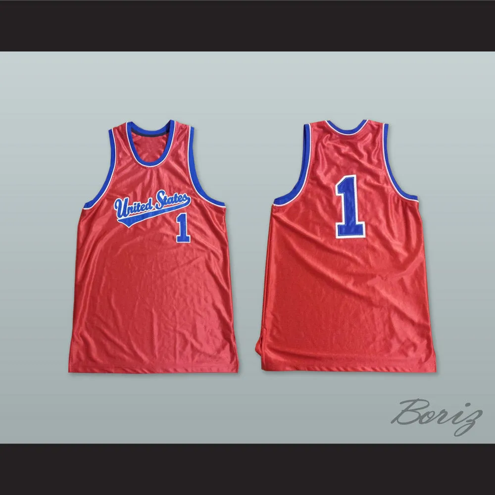United States 1 Red Basketball Jersey